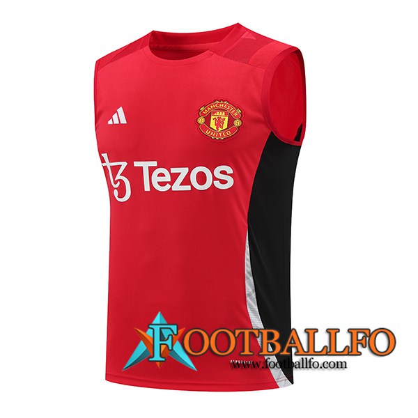 Chalecos De Futbol Manchester United Rojo/Negro 2024/2025 -02