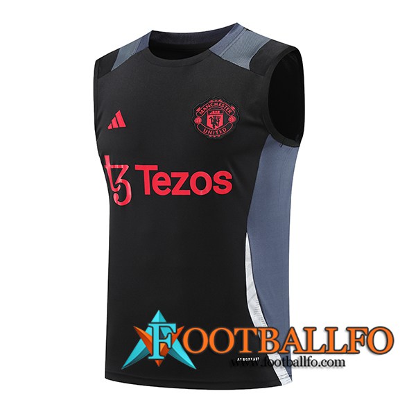 Chalecos De Futbol Manchester United Negro/Gris 2024/2025