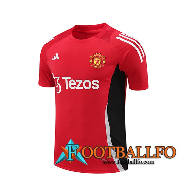 Camiseta Entrenamiento Manchester United Rojo/Negro 2024/2025