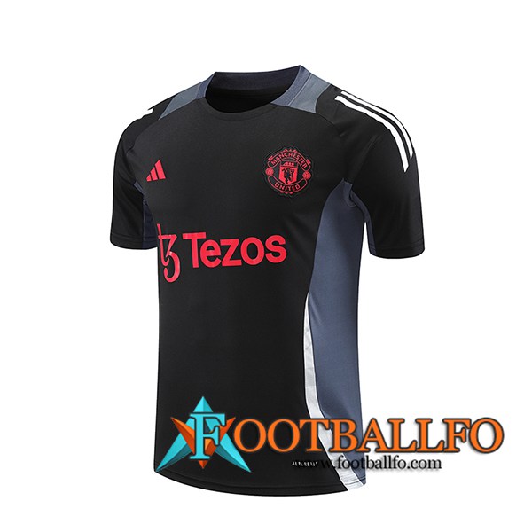 Camiseta Entrenamiento Manchester United Negro/Gris 2024/2025