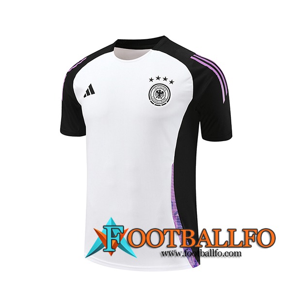 Camiseta Entrenamiento Alemania Blanco/Negro/Violeta 2024/2025