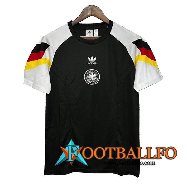 Camiseta Entrenamiento Alemania Negro/Blanco 2024/2025