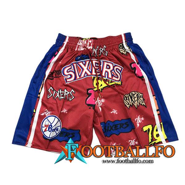 Cortos NBA Philadelphia 76ers 2024/25 Rojo/Violeta