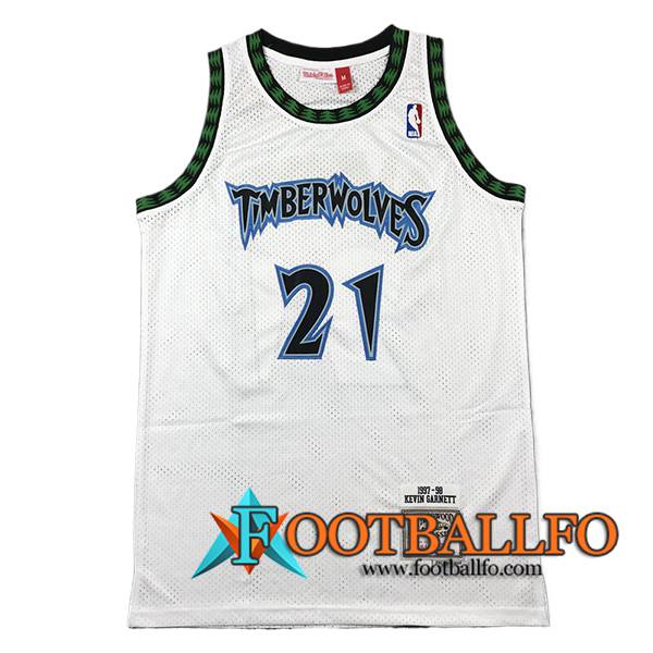 Camisetas NBA Minnesota Timberwolves (GARNETT #21) 2024/25 Blanco -02