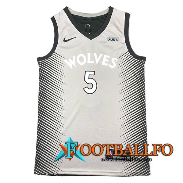 Camisetas NBA Minnesota Timberwolves (EDWARDS #5) 2024/25 Gris/Negro