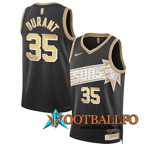 Camisetas NBA Phoenix Suns (DURANT #35) 2024/25 Negro/Amarillo