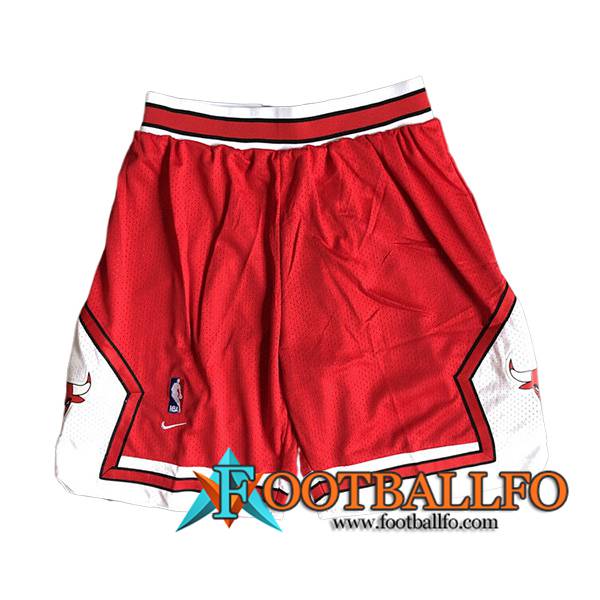 Cortos NBA Chicago Bulls 2024/25 Rojo/Blanco -03