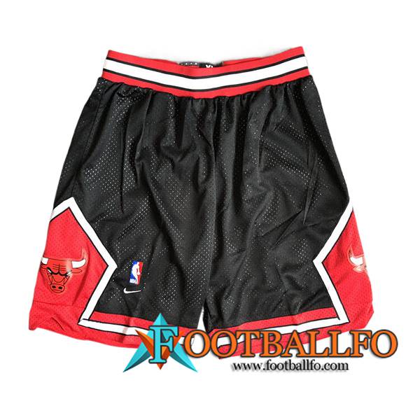 Cortos NBA Chicago Bulls 2024/25 Negro/Rojo