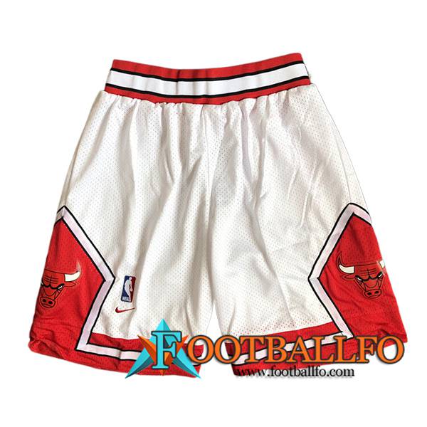 Cortos NBA Chicago Bulls 2024/25 Blanco/Rojo -03