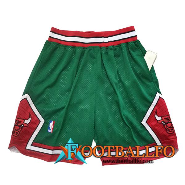 Cortos NBA Chicago Bulls 2024/25 Verde/Rojo