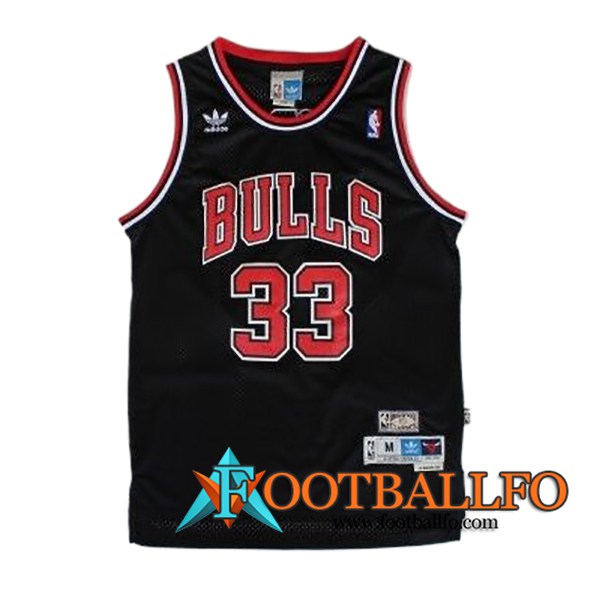 Camisetas NBA Chicago Bulls (PIPPEN #33) 2024/25 Negro/Rojo