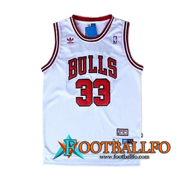 Camisetas NBA Chicago Bulls (PIPPEN #33) 2024/25 Blanco/Rojo