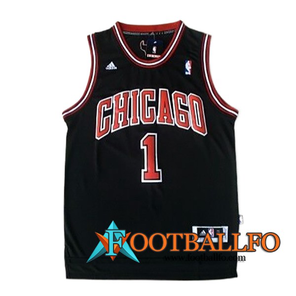 Camisetas NBA Chicago Bulls (Rosa #1) 2024/25 Negro