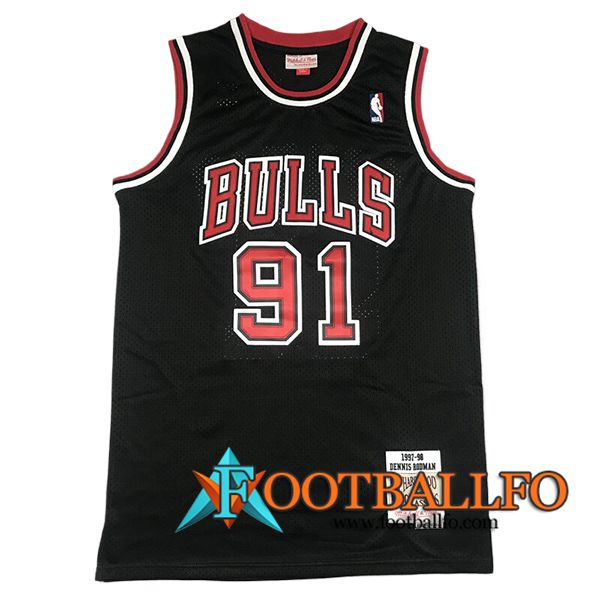 Camisetas NBA Chicago Bulls (RODMAN #91) 2024/25 Rojo/Negro