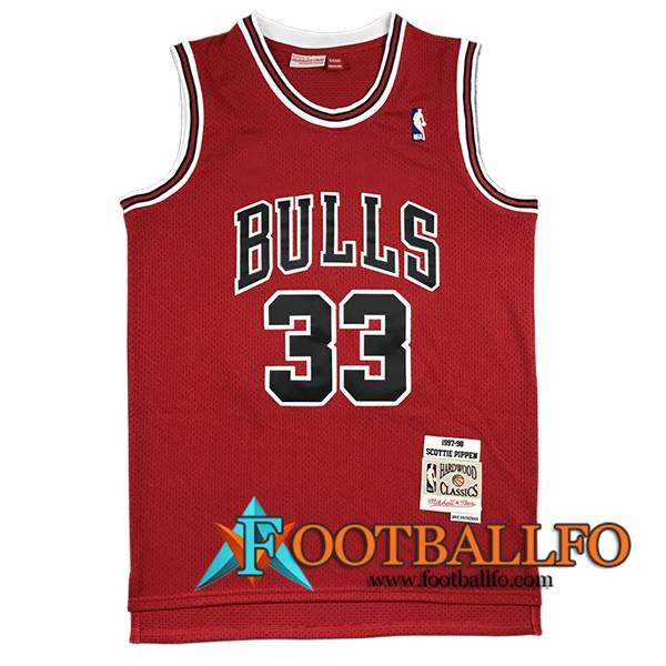 Camisetas NBA Chicago Bulls (PIPPEN #33) 2024/25 Rojo/Negro