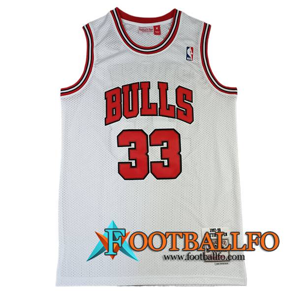 Camisetas NBA Chicago Bulls (PIPPEN #33) 2024/25 Blanco/Rojo -02