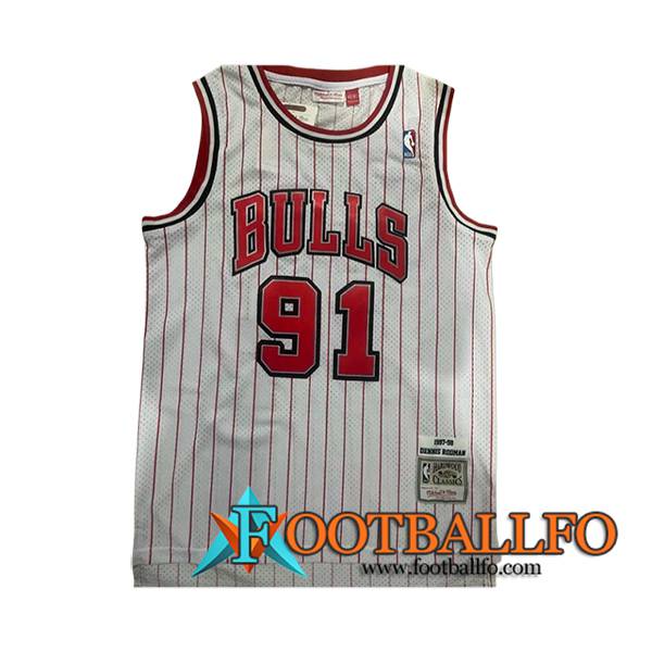 Camisetas NBA Chicago Bulls (RODMAN #91) 2024/25 Rosa/Rojo