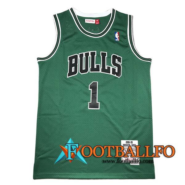 Camisetas NBA Chicago Bulls (Rosa #1) 2024/25 Verde -02