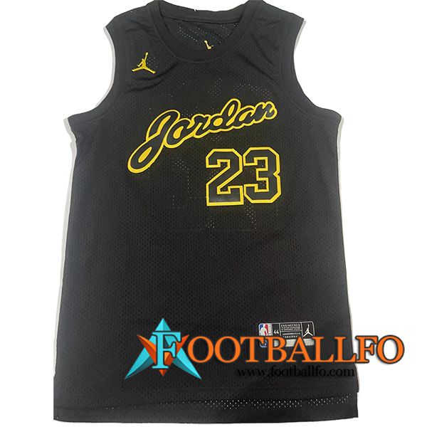 Camisetas NBA Chicago Bulls (JORDAN #23) 2024/25 Negro/Amarillo