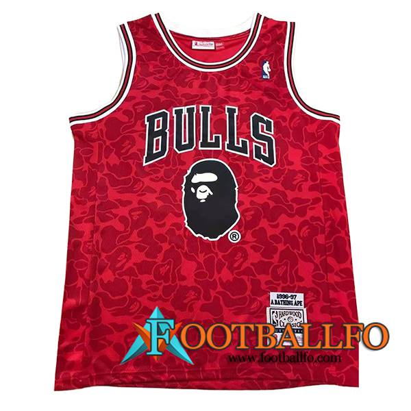 Camisetas NBA Chicago Bulls (BAPE #93) 2024/25 Rojo/Negro