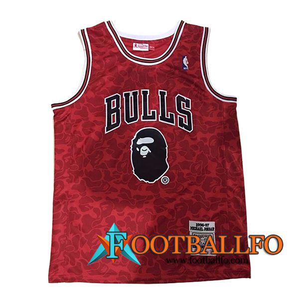 Camisetas NBA Chicago Bulls (JORDAN #23) 2024/25 Rojo/Negro -02