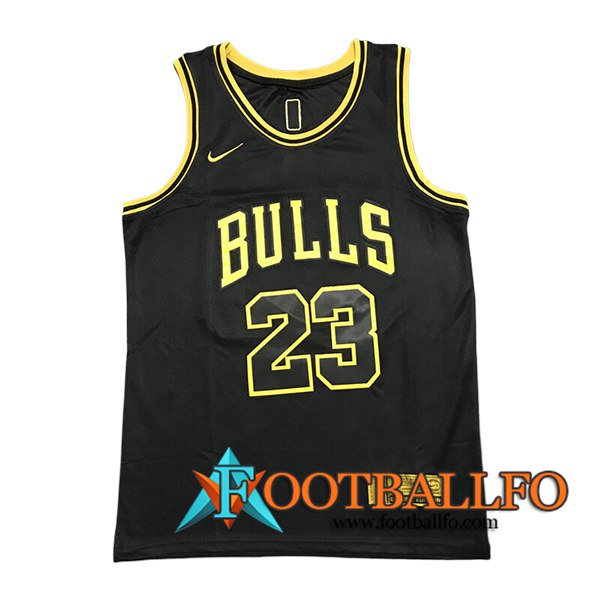 Camisetas NBA Chicago Bulls (JORDAN #23) 2024/25 Negro/Amarillo -03