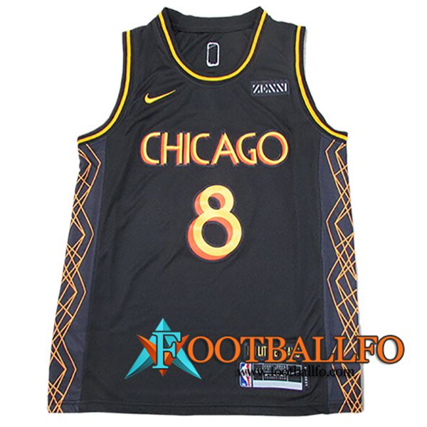 Camisetas NBA Chicago Bulls (LAVINE #8) 2024/25 Negro/Amarillo