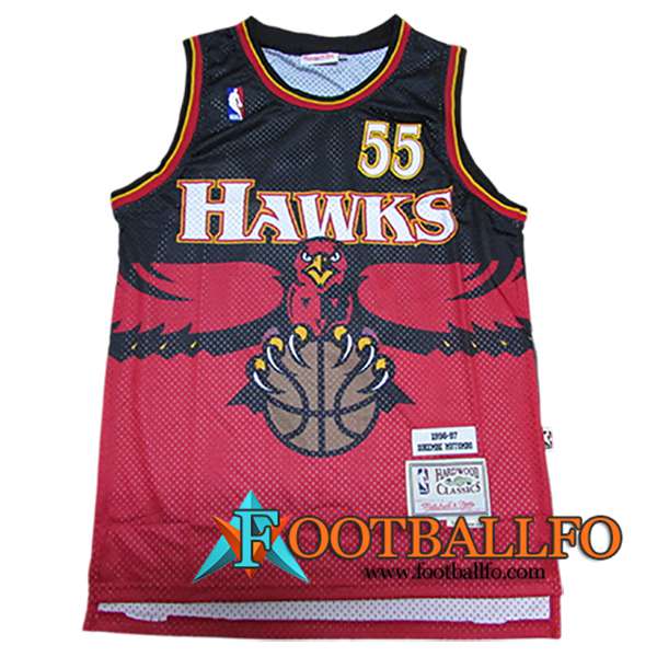 Camisetas NBA Atlanta Hawks (MUTOMBO #55) 2024/25 Rojo/Negro