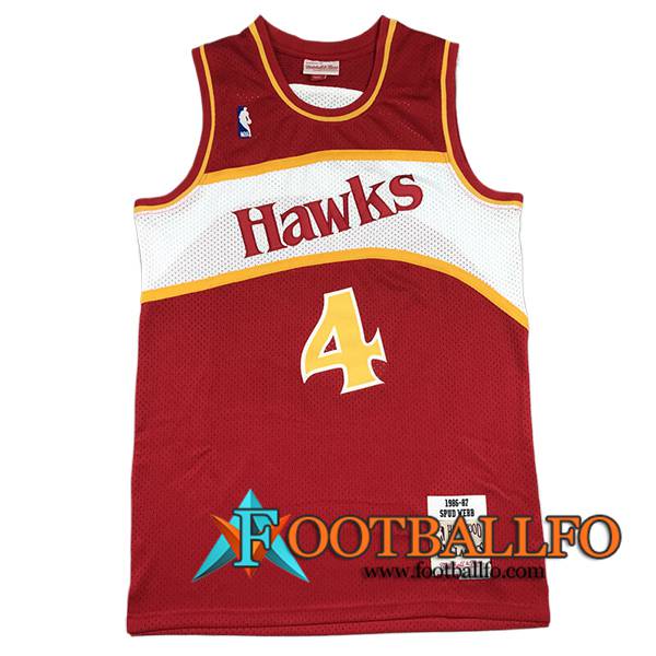 Camisetas NBA Atlanta Hawks (WEBB #4) 2024/25 Rojo/Blanco/Amarillo