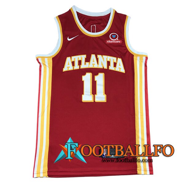 Camisetas NBA Atlanta Hawks (YOUNG #11) 2024/25 Rojo/Amarillo