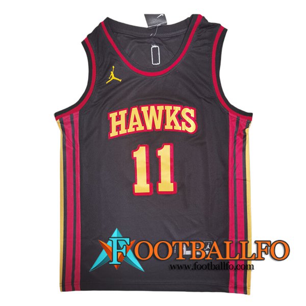 Camisetas NBA Atlanta Hawks (YOUNG #11) 2024/25 Negro/Rojo