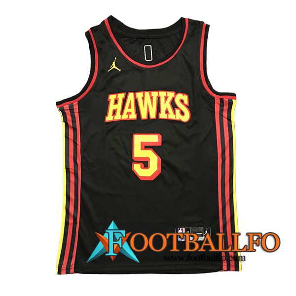 Camisetas NBA Atlanta Hawks (MURRAY #5) 2024/25 Negro/Rojo/Amarillo