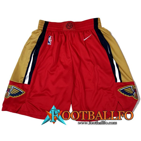 Cortos NBA New Orleans Pelicans 2024/25 Rojo/Amarillo