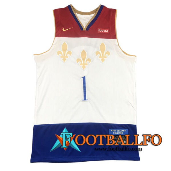 Camisetas NBA San New Orleans Pelicans (WILLIAMSON #1) 2024/25 Blanco/Azul/Rojo