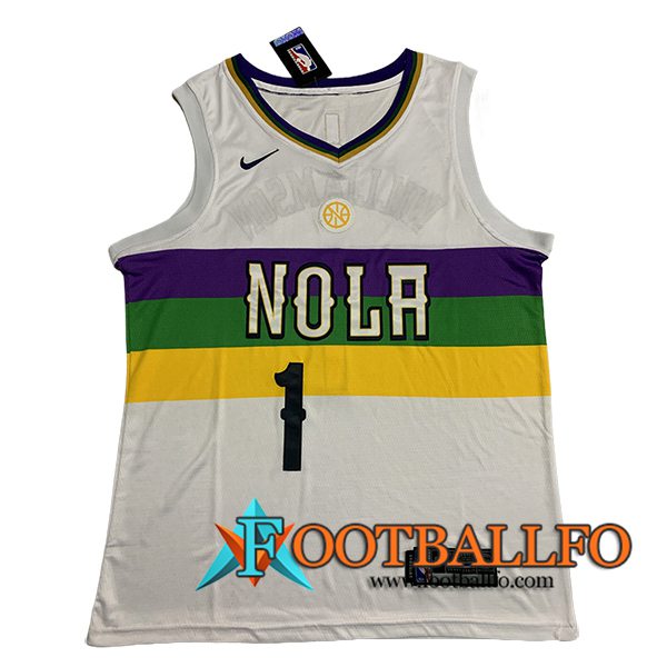 Camisetas NBA San New Orleans Pelicans (WILLIAMSON #1) 2024/25 Blanco -02