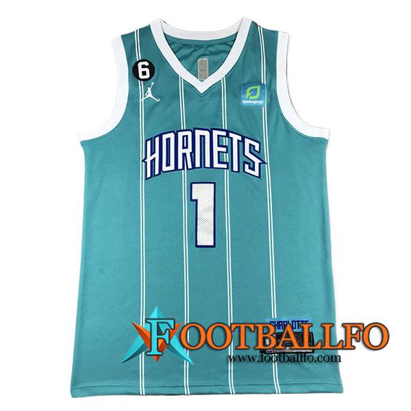 Camisetas NBA Charlotte Hornets (BALL #1) 2024/25 Verde/Blanco