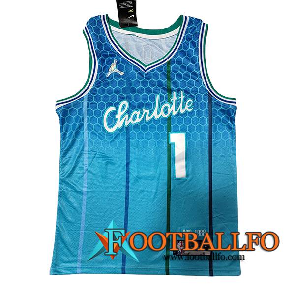 Camisetas NBA Charlotte Hornets (BALL #1) 2024/25 Azul -03