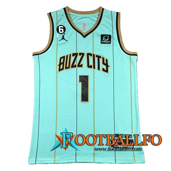 Camisetas NBA Charlotte Hornets (BALL #1) 2024/25 Verde/Negro