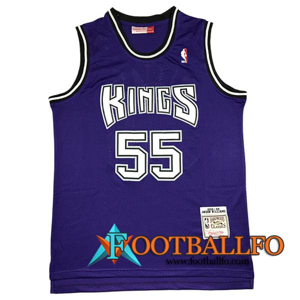 Camisetas NBA Sacramento Kings (WILLAMS #55) 2024/25 Violeta/Blanco