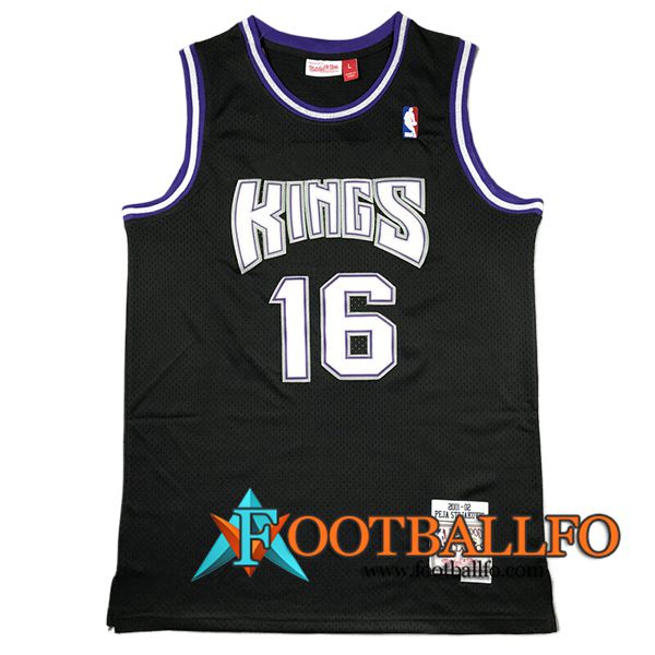 Camisetas NBA Sacramento Kings (STOJAKOVIC #16) 2024/25 Negro/Blanco