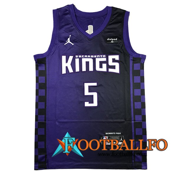 Camisetas NBA Sacramento Kings (FOX #5) 2024/25 Violeta/Negro