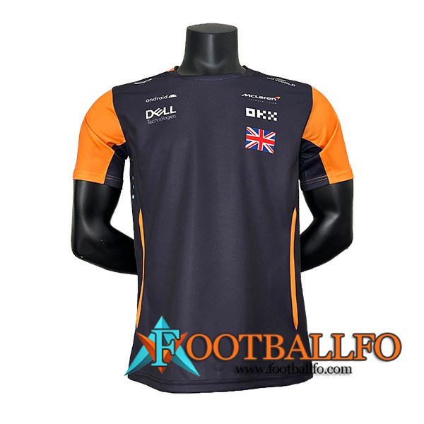 T-Shirt McLaren Team (NORRIS #4) Negro/Naranja 2024