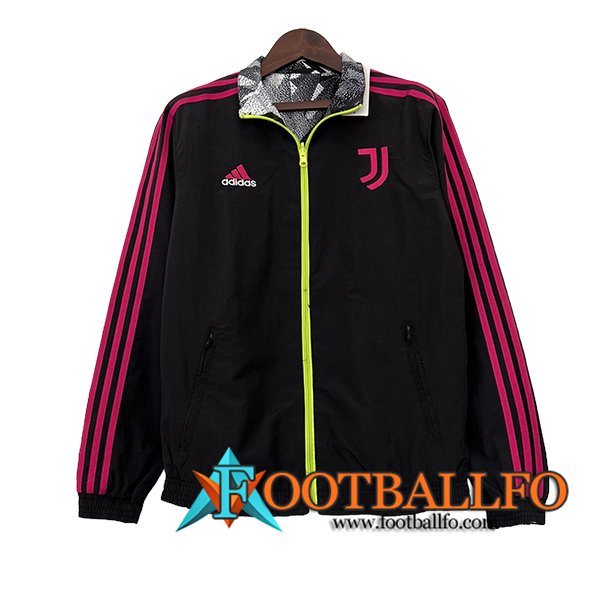 Rompevientos Juventus Negro/Rosa 2024/2025