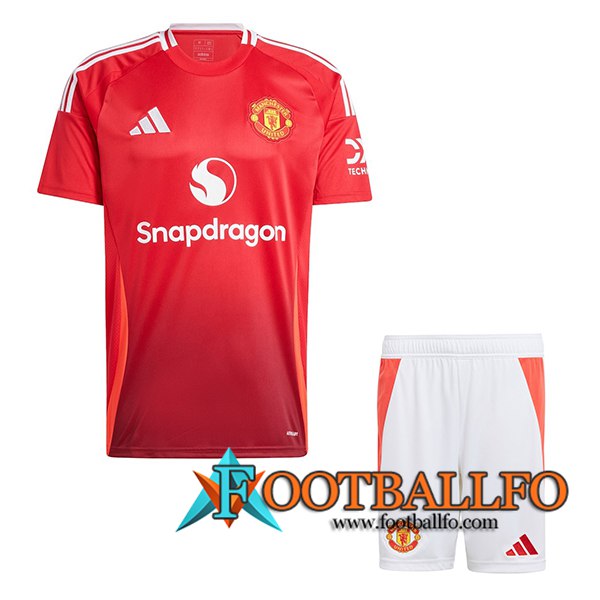 Camisetas Futbol Manchester United Primera + Cortos 2024/2025