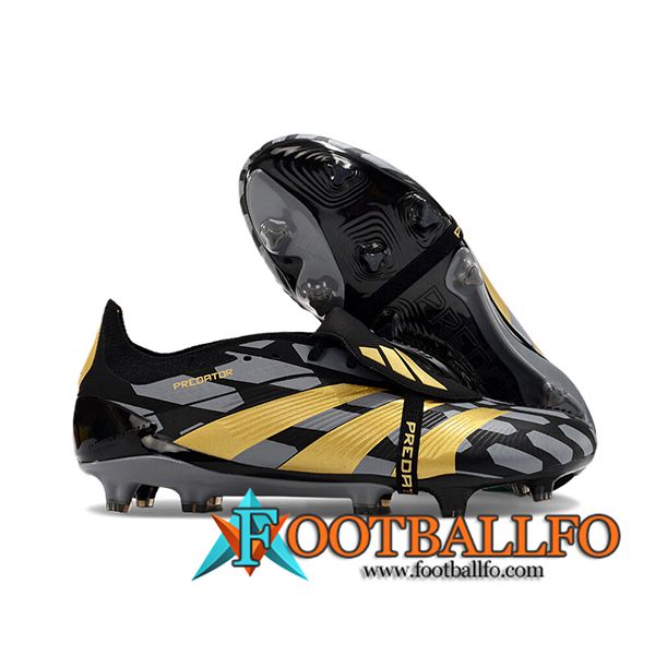 Adidas Botas De Fútbol Predator Elite Tongue FG Negro/Amarillo -02