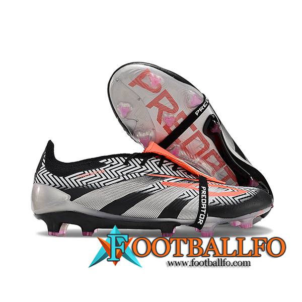 Adidas Botas De Fútbol Predator Elite Tongue FG Negro/Gris -02