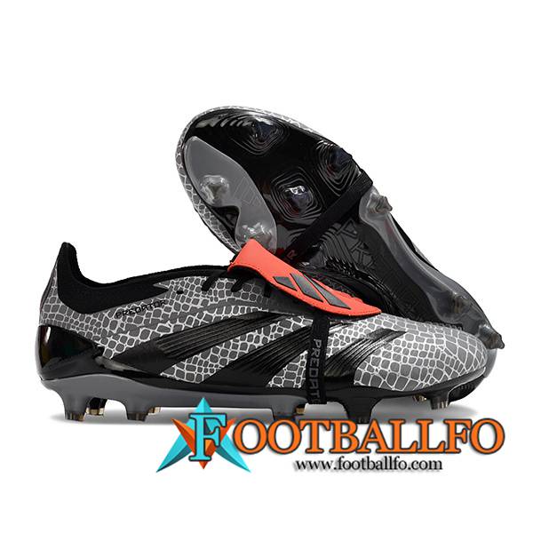 Adidas Botas De Fútbol Predator Elite Tongue FG Negro/Gris -03