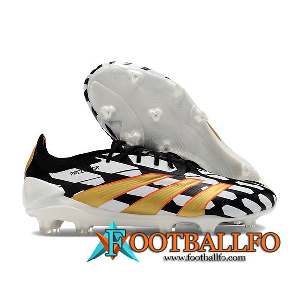 Adidas Botas De Fútbol Predator Elite FG Negro/Blanco/Amarillo