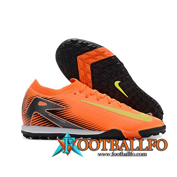 Nike Botas De Fútbol Air Zoom Mercurial Vapor XVI Elite TF Naranja/Negro/Amarillo