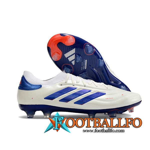 Copa Botas De Fútbol PURE II+ FG BOOTS Blanco/Azul